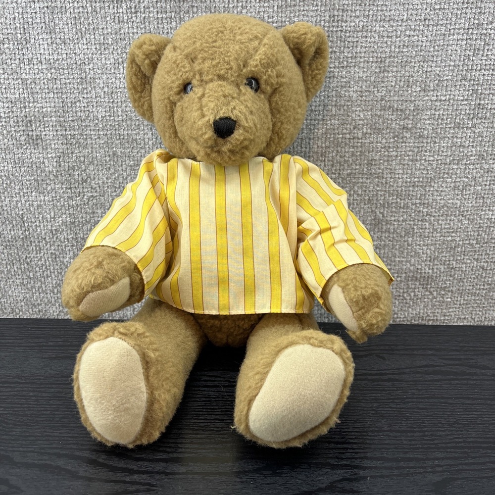 Deans Childsplay British Wool Porridge Teddy Bear 1983 Plush With Nightshirt‎